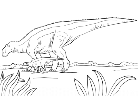 Maiasaura Dino Coloring Page